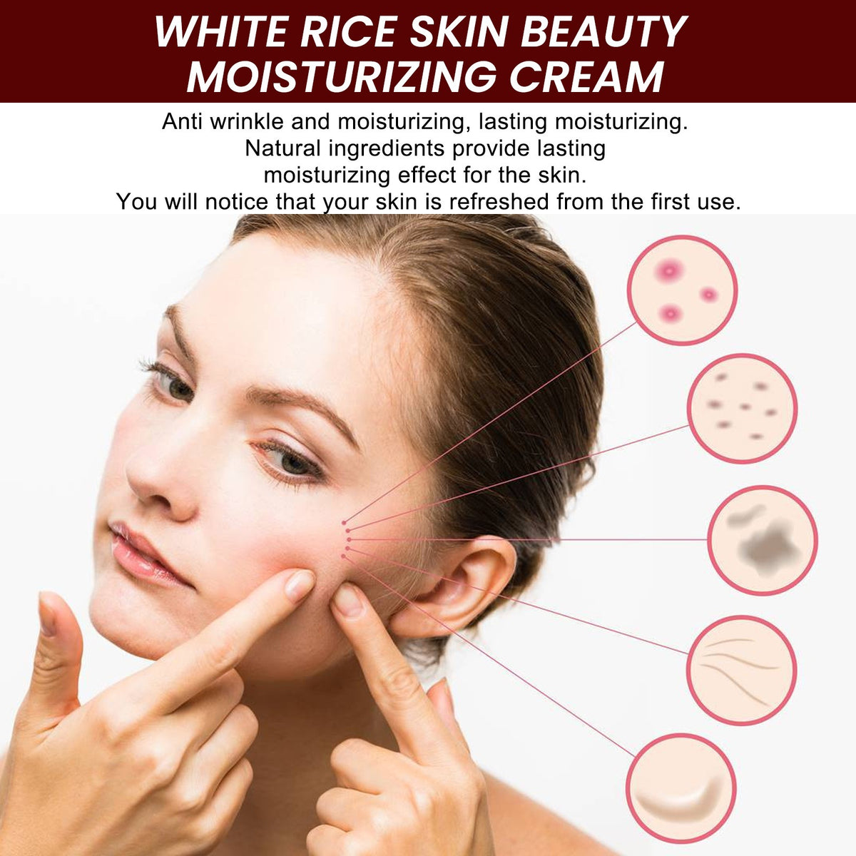 Rejuvenating White Rice Moisturizing Cream for Anti-Aging